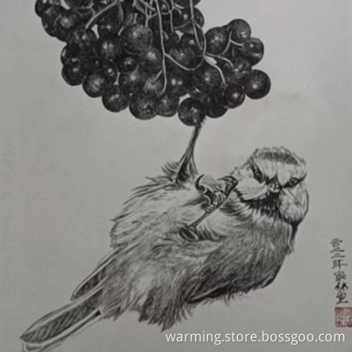 Pen painting works pen painting owl